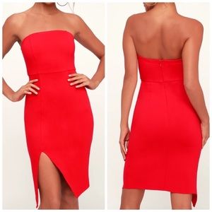 Jazzie Red Strapless Dress